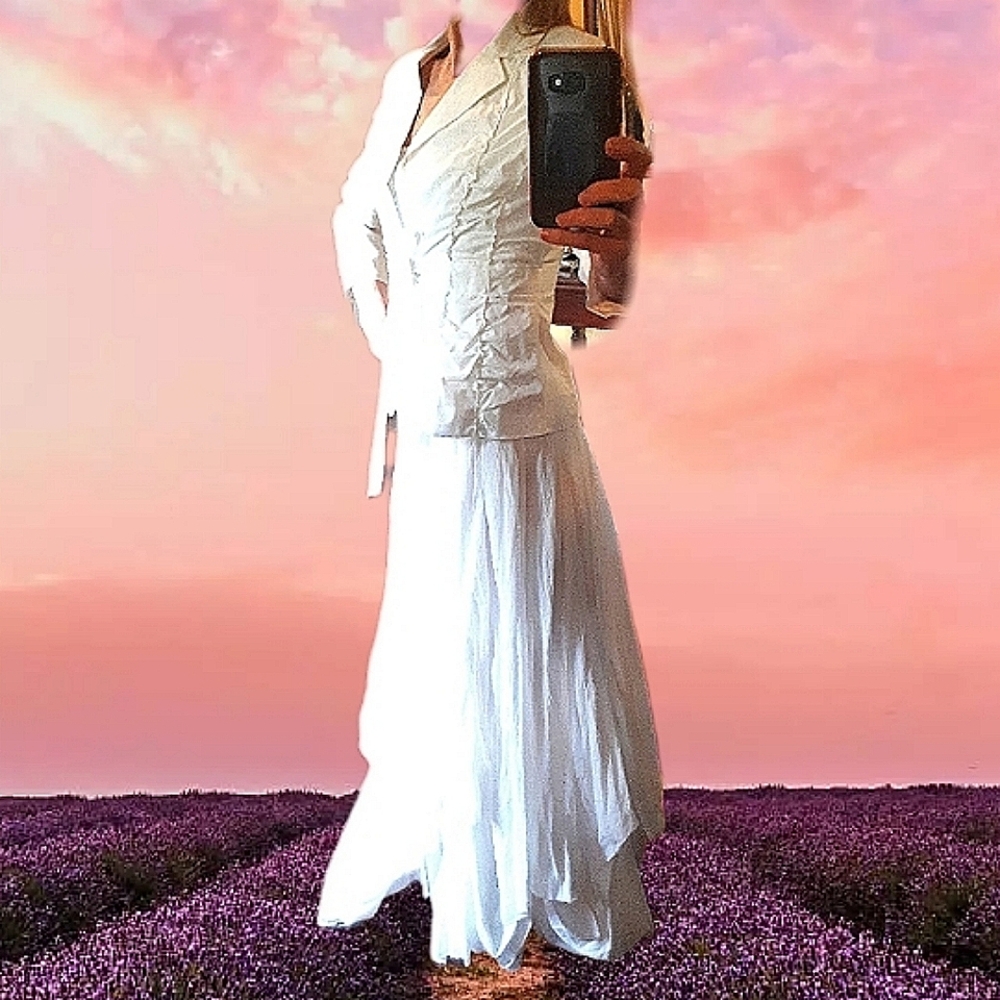 Vintage Della Spiga white blazer jacket